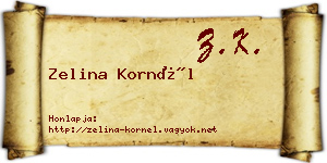 Zelina Kornél névjegykártya